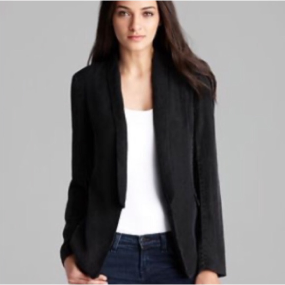 ❤️3X20 DECREE Women Open-front lined Business Casual Black Blazer | L